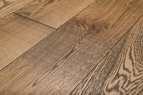 Solid Parquet Chevron Hungarian herringbone 60° Oak Wood Grain 16/22 mm